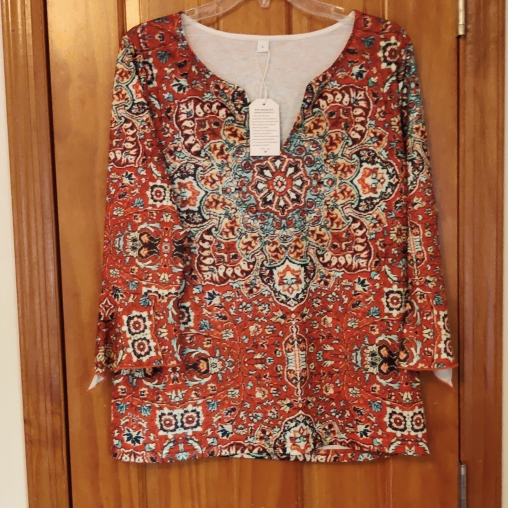 Valanio print t shirt L